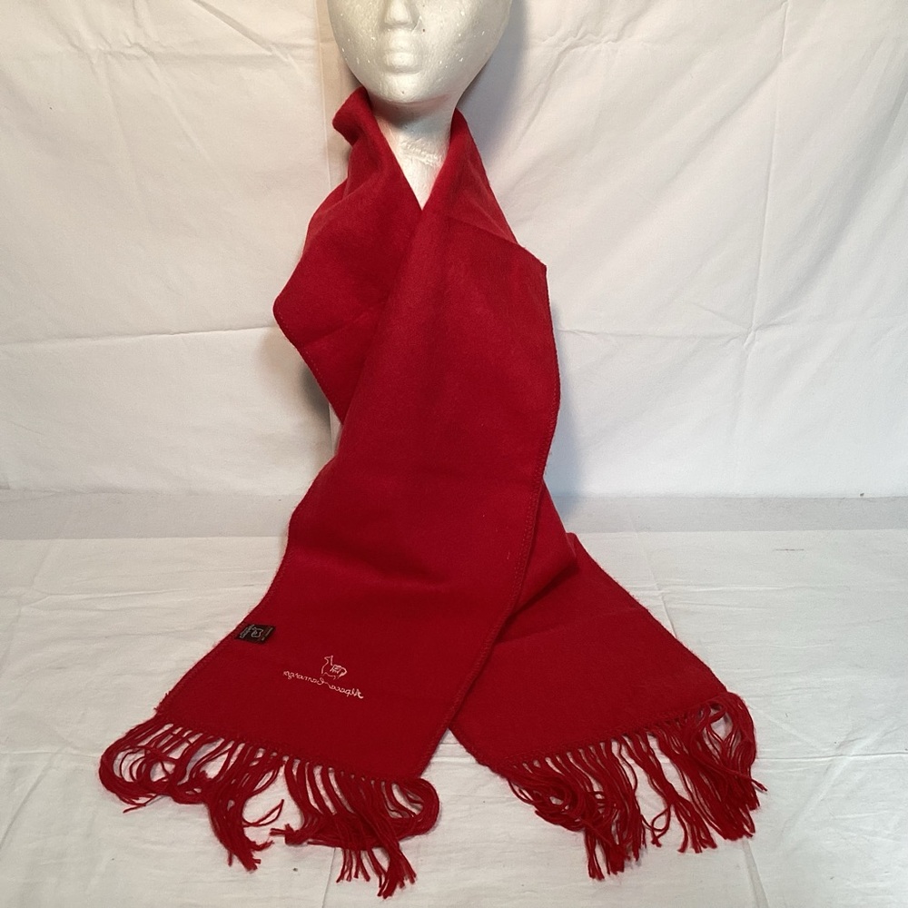 Men’s Alpaca Camargo scarf rich red color made in Peru Men’s Womens Unisex